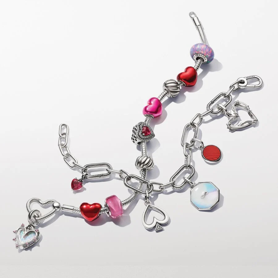 Pulseira malha Snake com fecho Coração