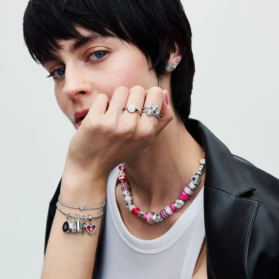 Pulseira Deslizante Corrente Cravejada