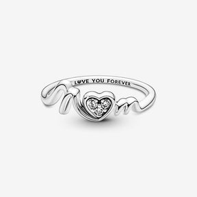 Anel Mum Pavé Heart