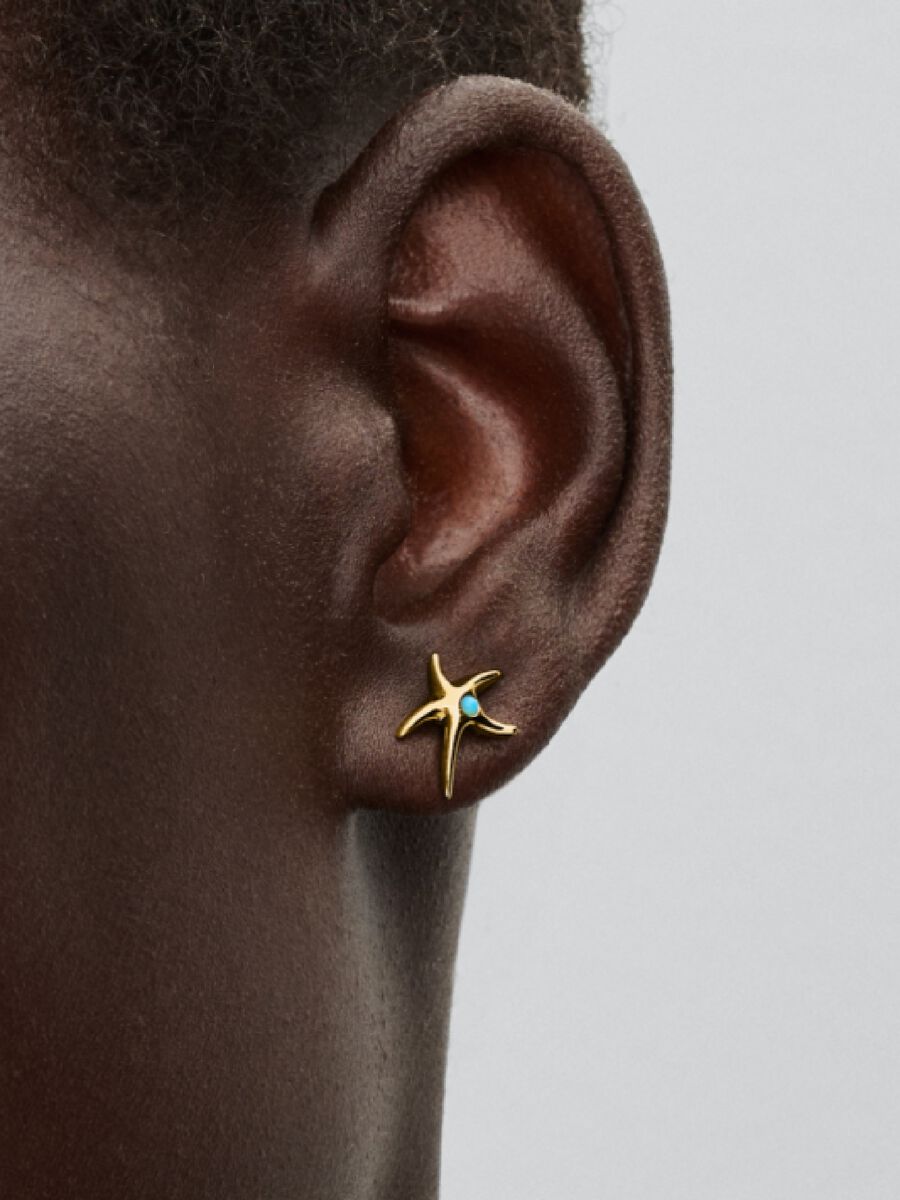 Ear Cuff Ondulado Revestimento de ouro 14k