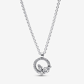 Colar com Pendente Sparkling Herbarium Circle & Cluster