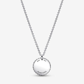 Colar Pendente Redondo Pavé Pandora Timeless