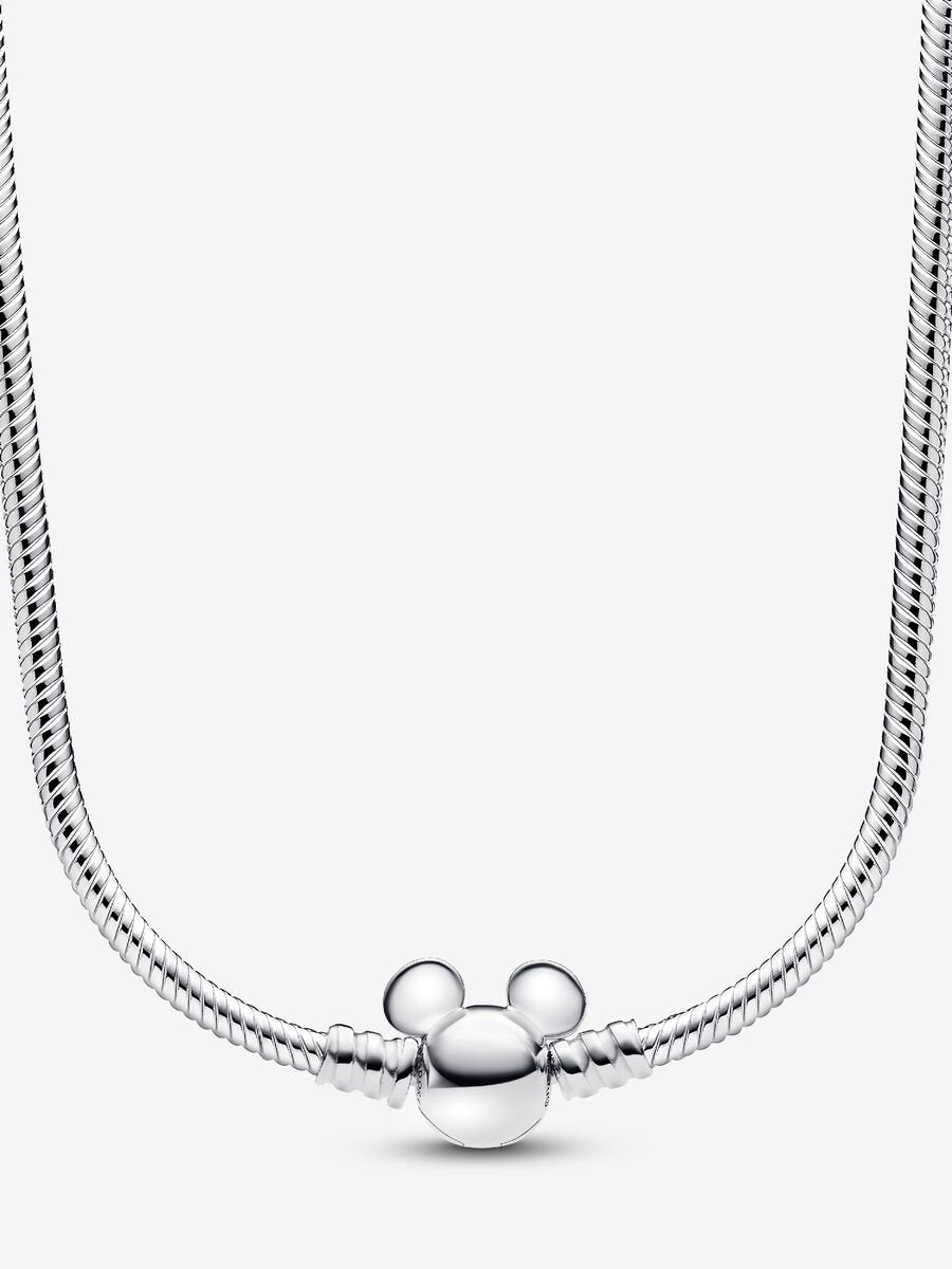 Colar Corrente Snake Mickey Disney Prata