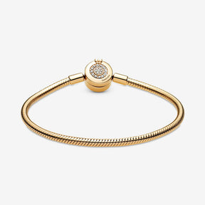 Pulseira Snake "O" Coroado Brilhante Pandora Moments