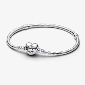 Pulseira Malha Snake e Coração Moments