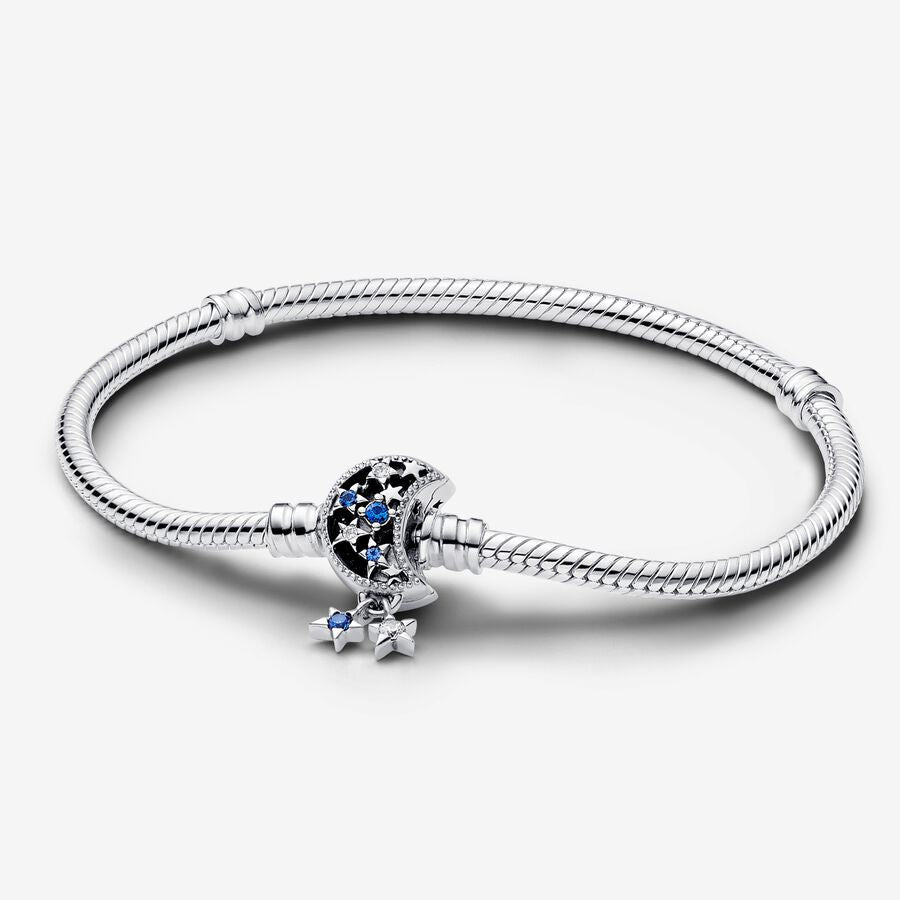 Pulseira malha snake Fecho Lua Pandora Moments