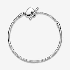 Pulseira com fecho em T Coração