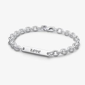 Pulseira de Elos com Barra Gravável