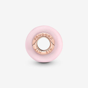 Conta Vidro Murano Rosa Mate