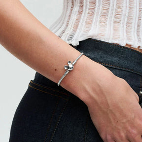 Pulseira Malha Snake Fecho Moments Mickey Disney